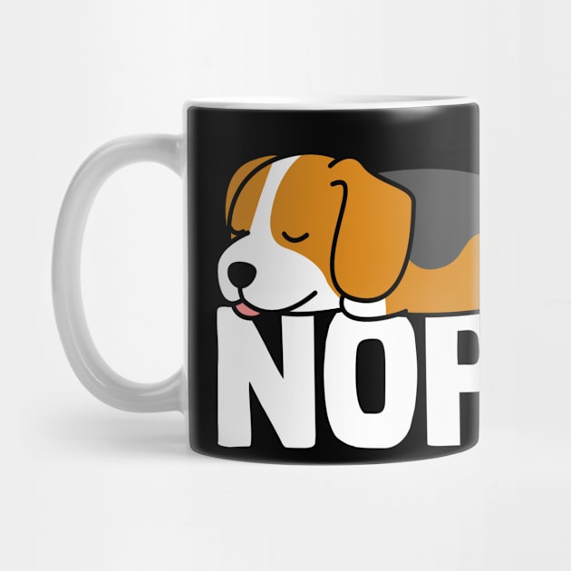 Funny Nope Lazy Beagle Pet Dog Breed Puppy Dog Lover by sBag-Designs